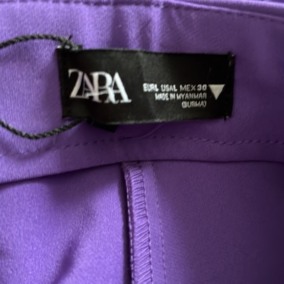 NWT Zara Purple High Waist Seamed Leggings - Picture 3 of 9
